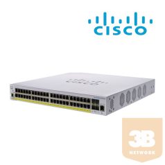   CISCO Switch 48x1000Mbps (POE+) + 4x1000Mbps SFP, Fémházas, Rackes, Menedzselhető - CBS350-48P-4G-EU