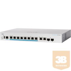   CISCO Switch 8x2500Mbps (POE+) + 2x10000 SFP+ Kombó, Rackes, Fémházas, Menedzselhető - CBS350-8MP-2X-EU