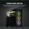 CORSAIR Ház 4000D AIRFLOW, Tápegység nélkül, Edzett Üveg, fekete