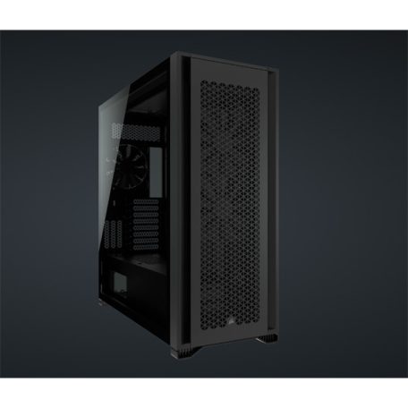 CORSAIR Ház 7000D AIRFLOW, 3x140mm Ventillátorral, Tápegység nélkül, Edzett Üveg, fekete