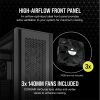 CORSAIR Ház 7000D AIRFLOW, 3x140mm Ventillátorral, Tápegység nélkül, Edzett Üveg, fekete