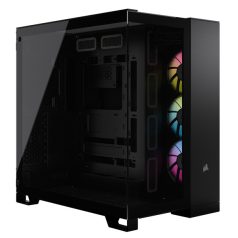   CORSAIR Ház iCUE LINK 6500X RGB, 3x iCUE LINK RX120 RGB Ventilátor, Tápegység nélkül, Edzett Üveg, fekete