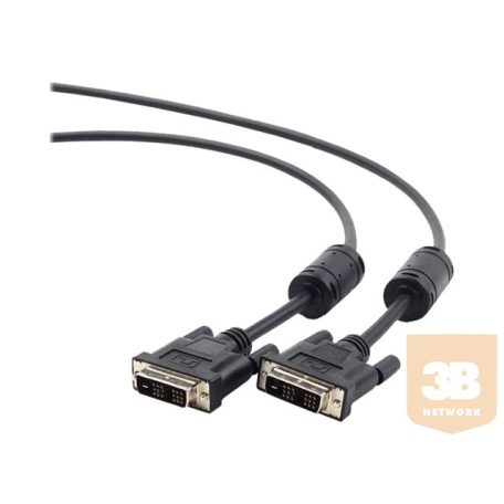 GEMBIRD CC-DVI-BK-6 Gembird DVI video kábel, single link, 1.8m black