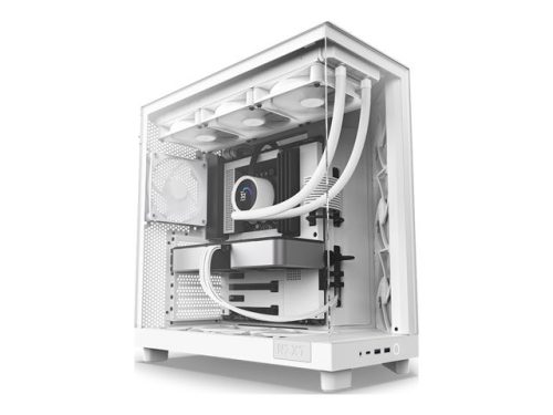 NZXT PC case H6 Flow midi tower white