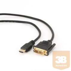   Gembird HDMI / DVI apa-apa kábel aranyozott csatlakozóval, 0.5m, bulk