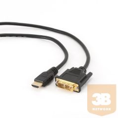   Gembird HDMI / DVI apa-apa kábel aranyozott csatlakozóval, 1.8m, bulk