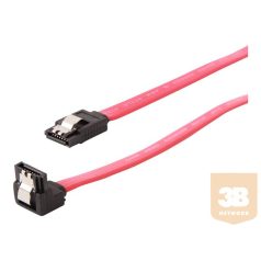   GEMBIRD CC-SATAM-DATA90-0.3M Gembird Serial ATA III 30 cm Data Cable with 90 degree bent, metal clips, red