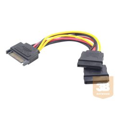   GEMBIRD CC-SATAM2F-01 Gembird cable power SATA 15 pin -> 2x SATA HDD - straight