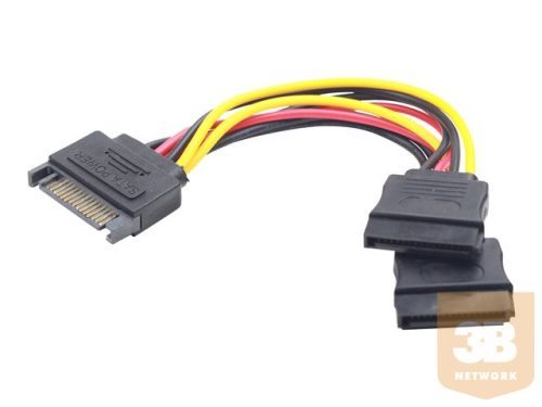 GEMBIRD CC-SATAM2F-01 Gembird cable power SATA 15 pin -> 2x SATA HDD - straight