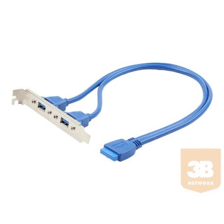 GEMBIRD CC-USB3-RECEPTACLE Gembird Dual USB 3.0 receptacle on bracket