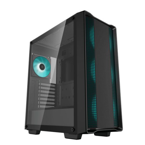 DeepCool Számítógépház - CC560 V2 (fekete, ablakos, 4x12cm ventilátor, Mini-ITX / Micro-ATX / ATX, 1xUSB3.0, 1xUSB2.0)