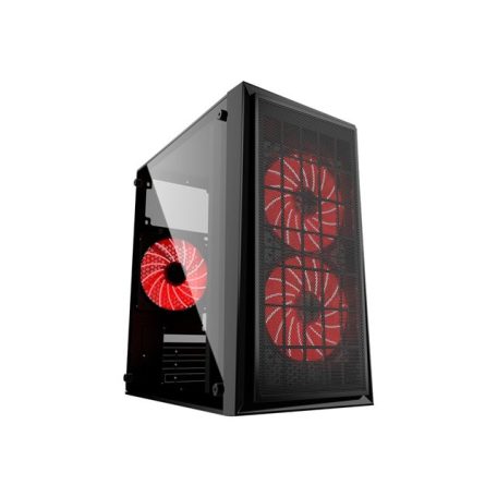 GEMBIRD CCC-FORNAX-950R Gaming design PC case 3 x 12 cm fans red