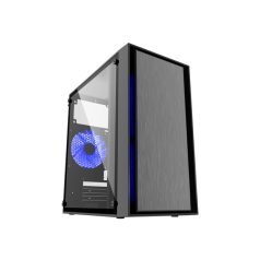   GEMBIRD CCC-FORNAX-960B Gaming design PC case 3 x 12 cm fans blue