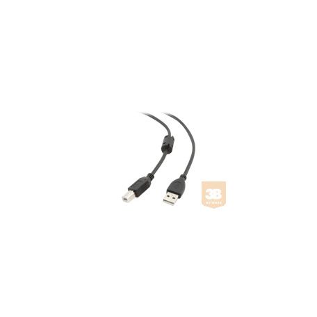 GEMBIRD CCF-USB2-AMBM-10 Gembird USB 2.0 A- B kábel, 3m, ferritmagos