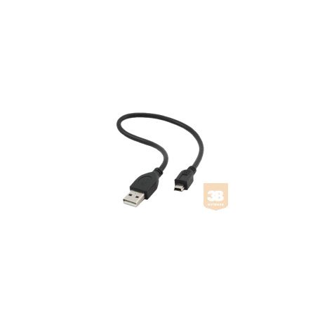 GEMBIRD CCP-USB2-AM5P-1 Gembird USB 2.0 A-csatlakozó MINI 5PM kábel, 0.3 m, bulk csomagolás