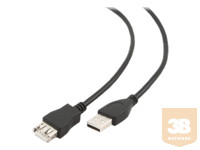 GEMBIRD CCP-USB2-AMAF-10 Gembird USB 2.0 A- A-csatlakozó kábel, 3m, fekete