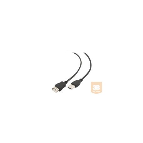GEMBIRD CCP-USB2-AMAF-6 Gembird USB 2.0 A- A-csatlakozó kábel, 1.8m, fekete