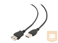 GEMBIRD CCP-USB2-AMAF-6 Gembird USB 2.0 A- A-csatlakozó kábel, 1.8m, fekete