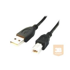   GEMBIRD CCP-USB2-AMBM-6 Gembird USB 2.0 A- B kábel, 1.8m, fekete