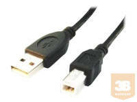 GEMBIRD CCP-USB2-AMBM-6 Gembird USB 2.0 A- B kábel, 1.8m, fekete