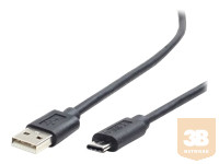 GEMBIRD CCP-USB2-AMCM-1M Gembird USB 2.0 cable to type-C (AM/CM), 1m, black