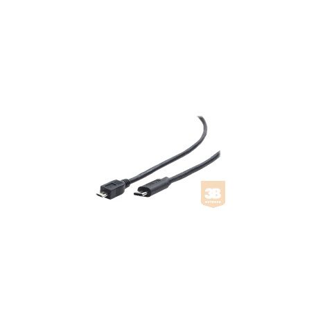 GEMBIRD CCP-USB2-MBMCM-1M Gembird USB TYPE-C -> micro USB 2.0 BM cable, 1m, black