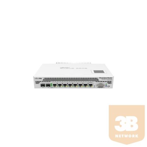 MIKROTIK Vezetékes Cloud Core Router (7GbitLAN, 1xSFP+, 1 combo port 1xGbit LAN vagy SFP) 2GB RAM, L6, redundáns táppal