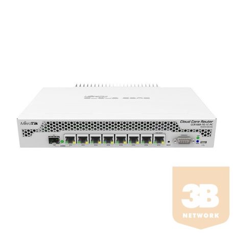 MIKROTIK Vezetékes Cloud Core Router CCR1009 (7GbitLAN, 1 combo port 1xGbit LAN vagy SFP) 1GB RAM, L6, passzív hűtéssel