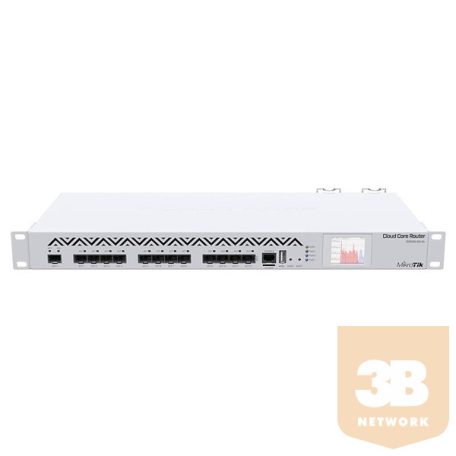 MIKROTIK Vezetékes Cloud Core Router CCR1016 (12SFP, 1SFP+) Redundant power supply + Gb RJ45 SFP modul