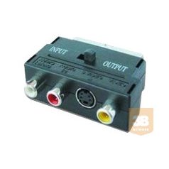   GEMBIRD CCV-4415 Gembird adapter SCART csatlakozó / 3 RCA jack és 1 S-Video jack kapcsolóval