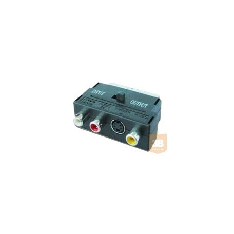 GEMBIRD CCV-4415 Gembird adapter SCART csatlakozó / 3 RCA jack és 1 S-Video jack kapcsolóval