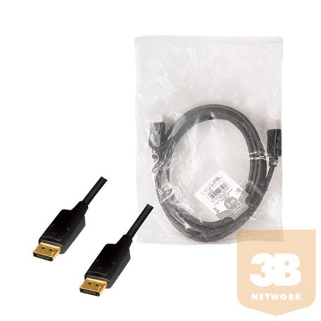 Logilink DisplayPort kábel, DP/M-DP/M, 4K/60Hz, CCS, 3 m