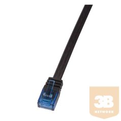   KAB LogiLink CF2023U Cat6 U/UTP lapos patch kábel - Fekete - 0,5m
