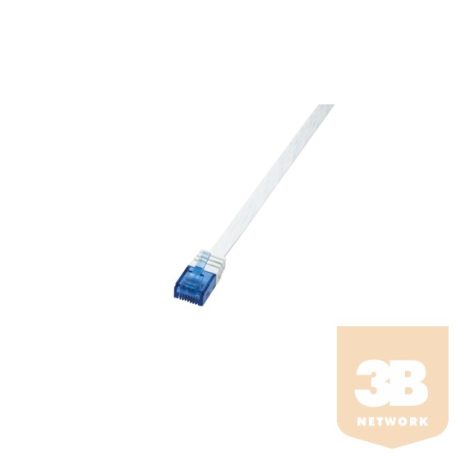 KAB LogiLink CF2061U Cat6 U/UTP lapos patch kábel - Fehér - 3m