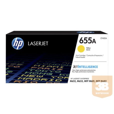 HP 655A Original LaserJet Toner Cartridge Yellow