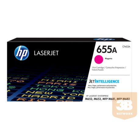 HP 655A Original LaserJet Toner Cartridge Magenta