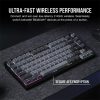 CORSAIR Vezeték Nélküli Billentyűzet Gaming, K65 PLUS 75%, Mechanikus, MLX Red switch, US, fekete