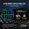 CORSAIR Vezeték Nélküli Billentyűzet Gaming, K57 RGB WIRELESS, 6 programozható billentyű, Csuklótámasz, US, fekete