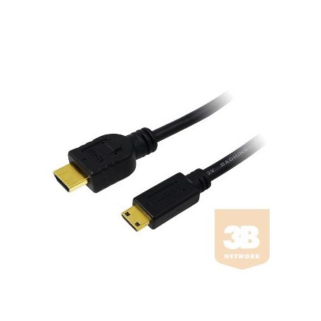 Logilink HDMI kábel -->Mini HDMI kábel, arany, 1.5m