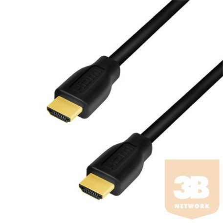 Logilink HDMI-kábel, A/M-A/M, 4K/60 Hz, CCS, fekete, 2 m