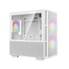 DeepCool Számítógépház - CH360 DIGITAL WH (fekete, 2x14cm +1x12 venti, Mini-ITX / Micro-ATX, 1xUSB3.0, A-RGB, fehér)