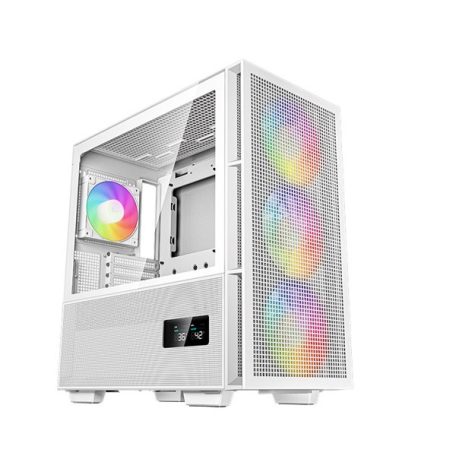 DeepCool Számítógépház - CH560 Digital WH (fehér, ablakos, 1x12cm venti, Mini-ITX / Mico-ATX / ATX / E-ATX, 2xUSB3.0)