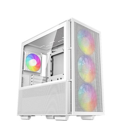 DeepCool Számítógépház - CH560 WH (fehér, ablakos, 1x12cm ventilátor, Mini-ITX / Mico-ATX / ATX / E-ATX, 2xUSB3.0)
