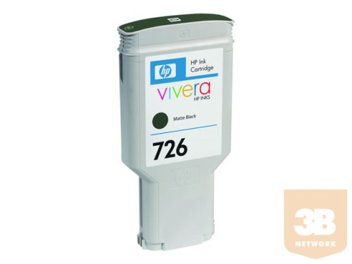 HP 726 original Ink cartridge CH575A matte black standard capacity 300ml 1-pack with Vivera Ink cartridge