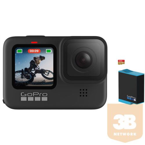 GoPro Hero 9 Black (5K+20MP, HyperSmooth 3.0, vízálló, levehető lencse)