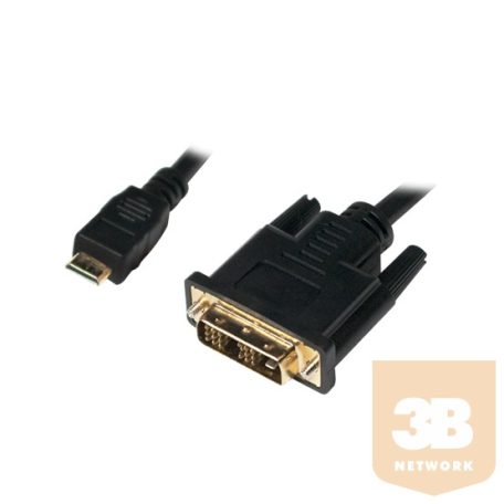 KAB LogiLink CHM002 mini HDMI-DVI-D kábel - 1m