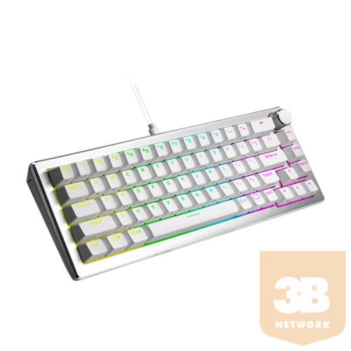 COOLER MASTER Vezetékes Billentyűzet CK720 65% RGB Mechanikus Gaming, White Switch, magyar