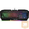 Spirit of Gamer Billentyűzet - PRO-K5 (105 gomb, Fém felső rész, RGB LED, USB, 19 anti-ghost, fekete, magyar)