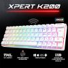 Spirit of Gamer Billentyűzet Mechanikus - XPERT K200  (TKL, SOG red, RGB LED,USB, anti-ghosting, fehér, magyar)