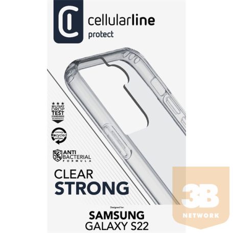 Cellularline Clear Strong Samsung Galaxy S22 átlátszó kemény tok